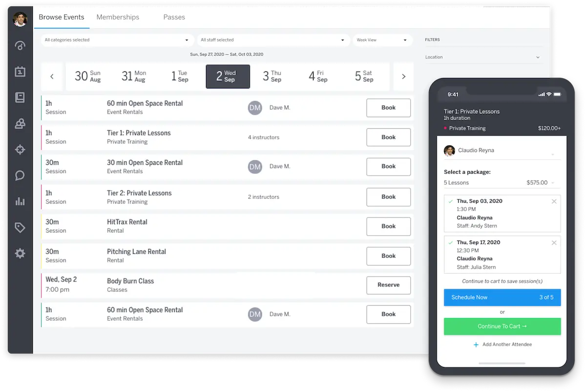 fitness scheduling software